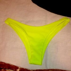Neon yellow bikini bottoms